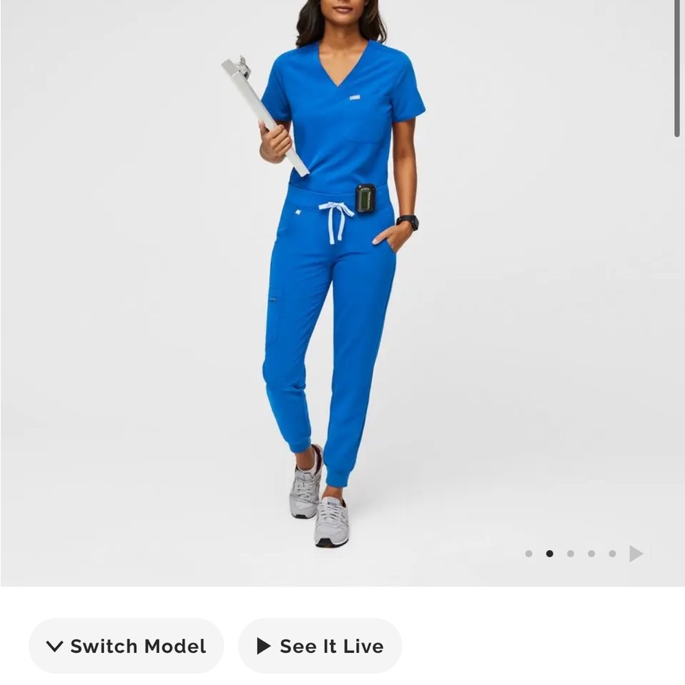 Fig women's Royal Blue Zamora Jogger Scrub Pants